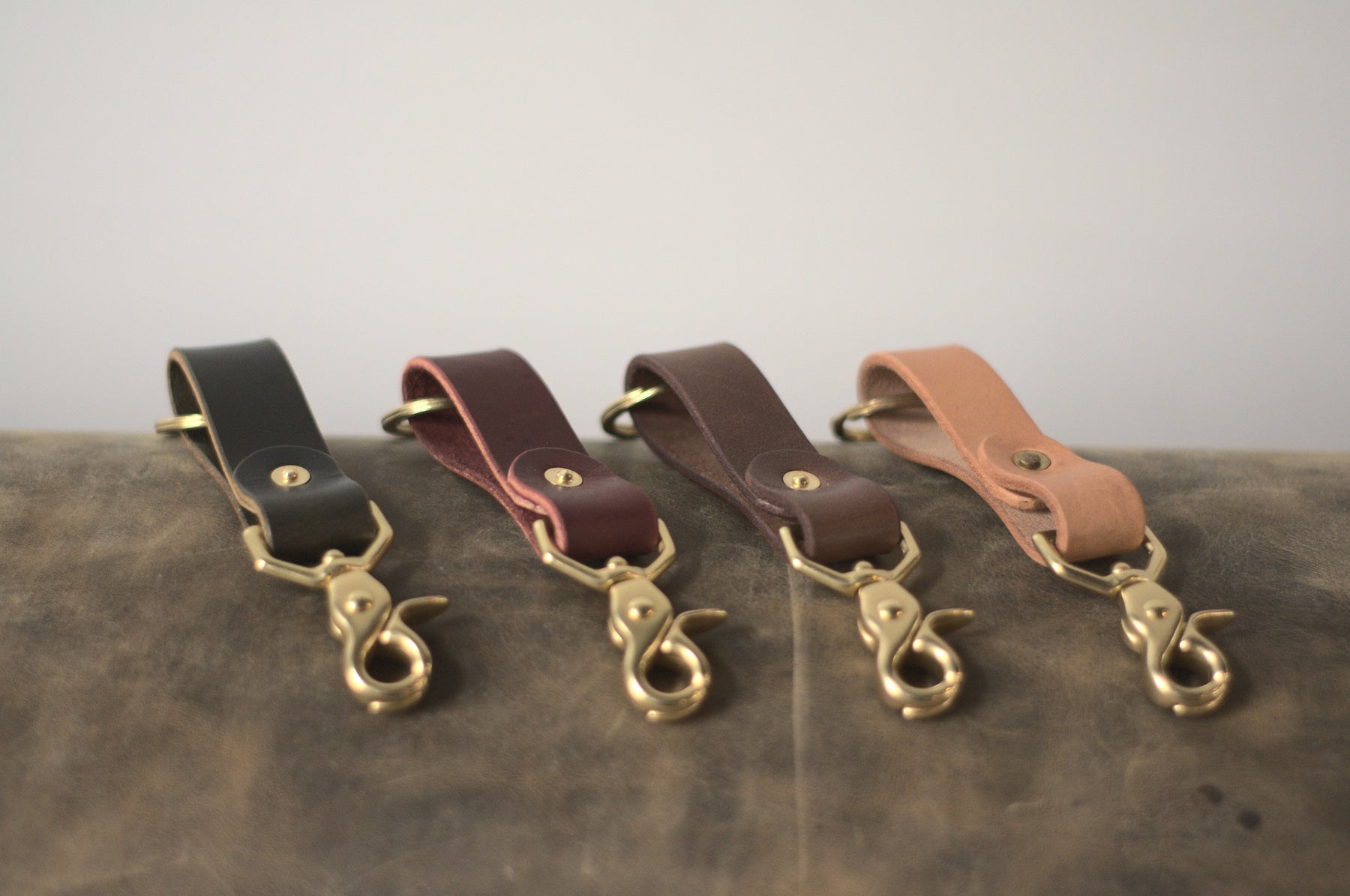 Handmade leather keychain