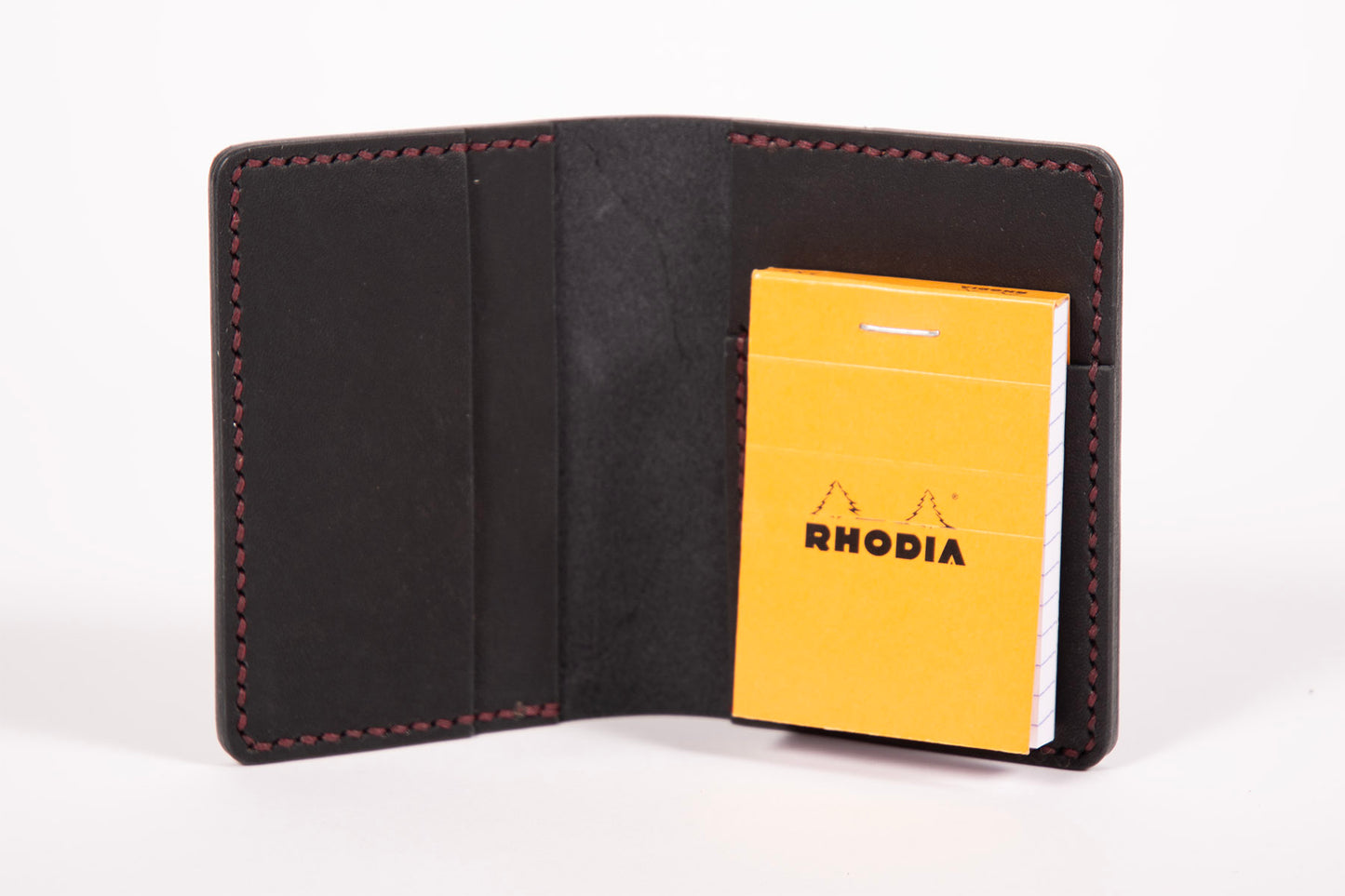 Leather bifold with Rhodia notebook